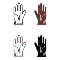 Obraz premium Four Hand Gestures in Different Colors and Styles four hands