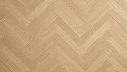 Light wood herringbone flooring with a natural, matte finish, showcasing the grain and texture of the planks.