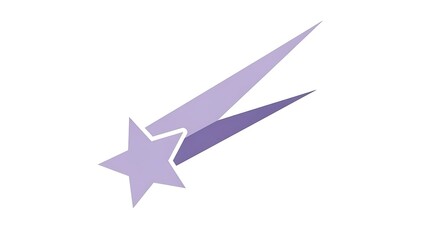 Fototapeta premium Abstract illustration of a shooting star in shades of purple