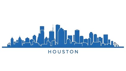 Obraz premium City skyline silhouette architectural design element