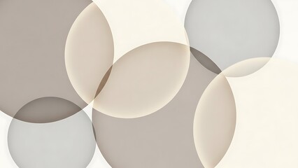 Elegant abstract design with overlapping circles in neutral tones