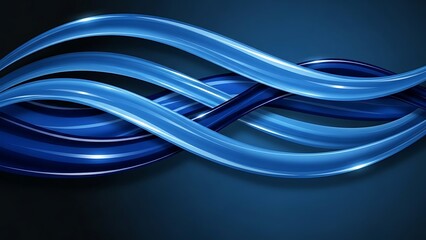Beautiful blue wavy lines creating a mesmerizing pattern on dark background