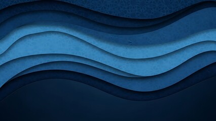 Layered blue wavy pattern with gradient effect