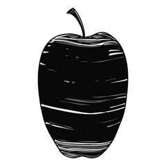 Flat apple silhouette color layers