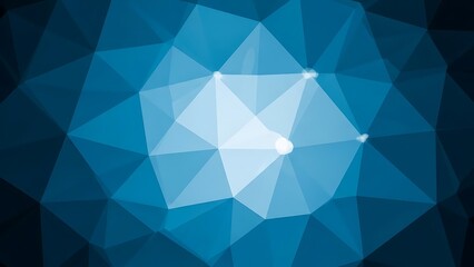 Geometric pattern with blue triangles and white center