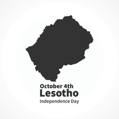 Obraz premium Lesotho flat illustration on white background