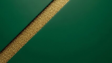 Golden stripe on dark green background