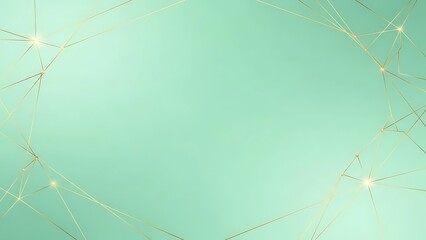 Elegant gold constellation pattern on soft mint background