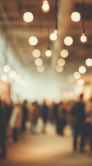 Soft Lights Illuminate Rustic Marketplace, Glowing Bulbs Enhance Cozy Artisan Shopping Scene