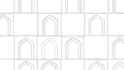 Geometric pattern featuring arches in grid layout