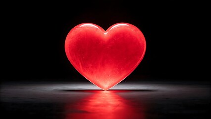 Illuminated red heart