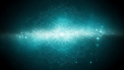 Cosmic dust and stars forming a galaxy in deep space