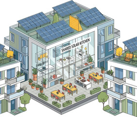Shared Solar Kitchen Sustainable Community Living