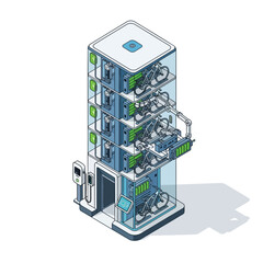 Smart Automated Vertical Bicycle Storage Hub