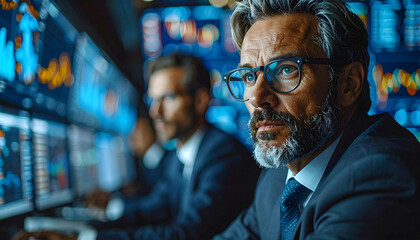 Central bank officials reviewing interest rate decisions in a formal boardroom with digital aids now