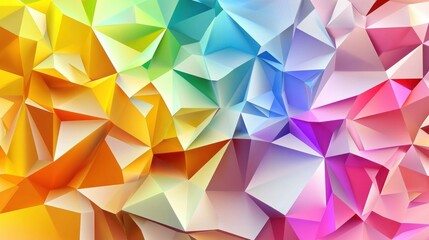 Obraz premium Abstract geometric pattern of vibrant, colorful triangles