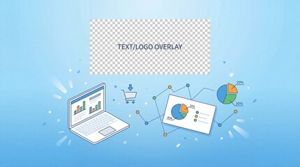 Business data analysis on laptop with charts and graphs