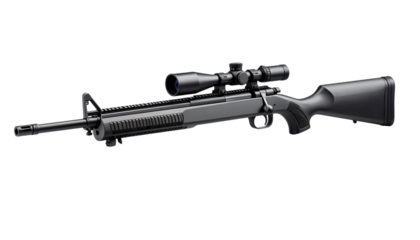 Clean Studio Shot of Modern Rifle Equipment