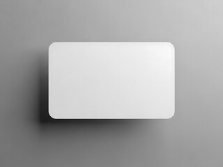 Blank white card on gray background with subtle shadow