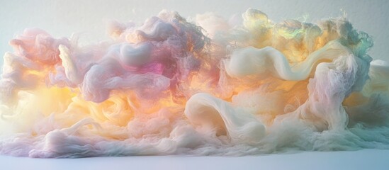 Abstract cloud-like candy floss swirl.