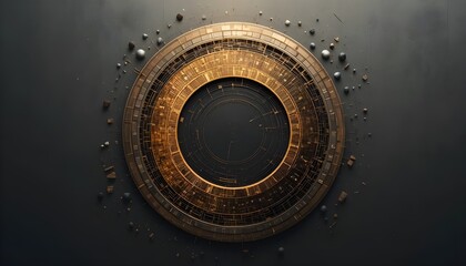 grunge speaker on a wall