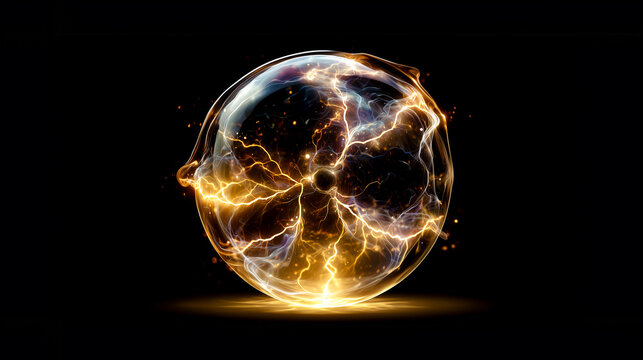 脈動する金色のエネルギーコア