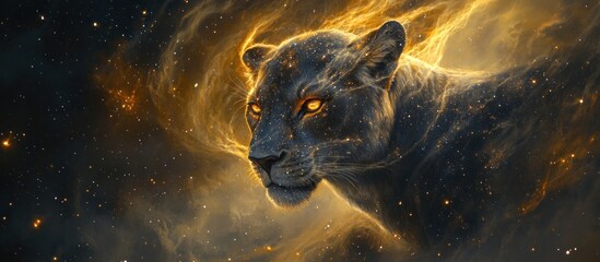 Cosmic Cat Portrait.