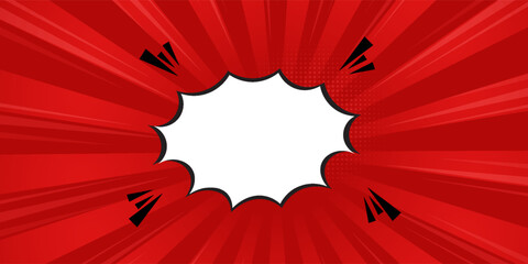 Comic background with red color © Alfin