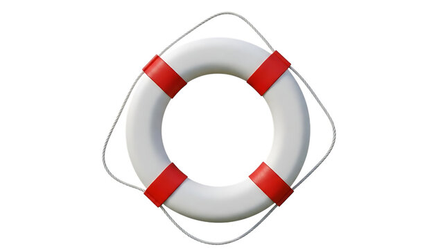 Lifebuoy life ring safety equipment isolated on white background
