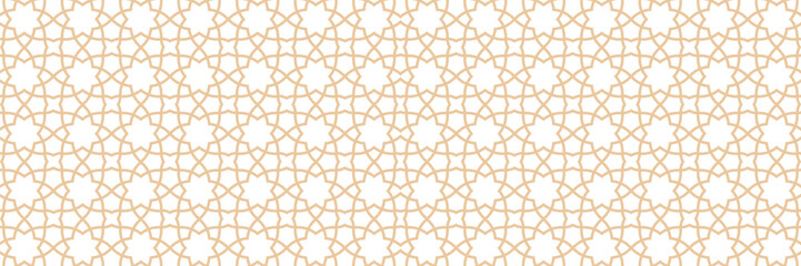 Fototapeta premium Collection of decorative frames and seamless borders. Islamic oriental style