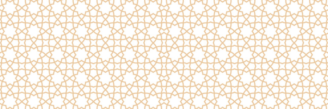 Collection of decorative frames and seamless borders. Islamic oriental style