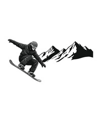 Naklejka premium Ski Shop Illustration for T-Shirt Design