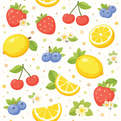 Sweet_Berry_Lemon_Citrus_Flat_Pattern