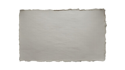 Large Torn Sheet of Textured Paper on Black ripped isolated on a transparent background