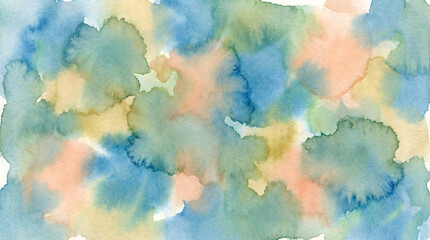 Obraz premium An organic watercolor abstract background with flowing color blends and artistic texture.