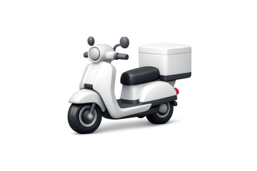 Obraz premium Delivery Scooter - A 3D Render on a transparent background for Projects