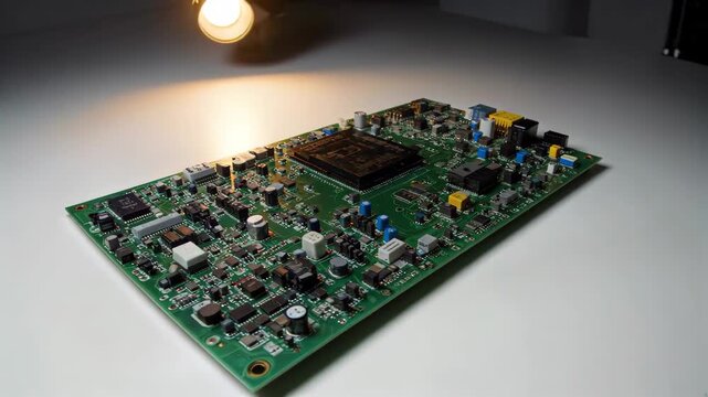 Circuit board chip close up Electronic circuit board close up