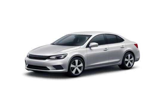 Sleek Silver Sedan on a transparent background for modern presentations.