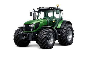 Obraz premium Green tractor farming vehicle isolated on a transparent background photo