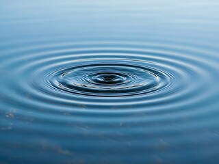 Ripple effect on calm water surface