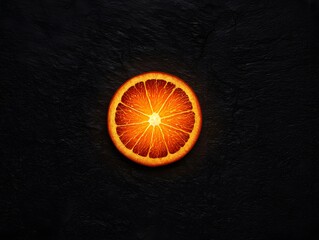 Tangerine glow over black textured background, clean center area reserved for content or text.
