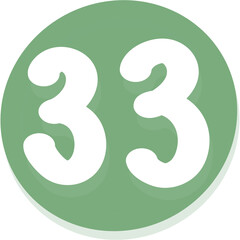 Fototapeta premium Green number 33