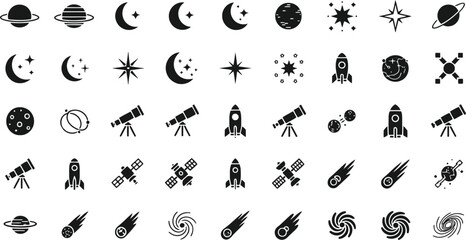 Celestial and space exploration icons © SM