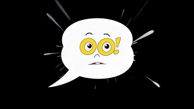 Cartoon Expression Dialog Box Material Cartoon Dialogue Bubble Surprise Expression