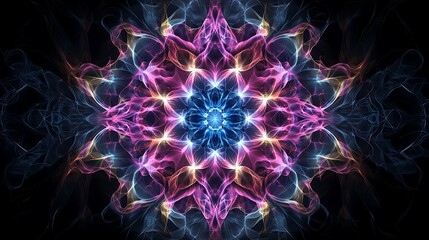 Dynamic colorful fractal patterns abstract art digital creation vibrant environment kaleidoscopic viewpoint