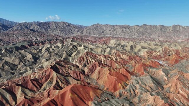 Zhangye Danxia Colorful Rainbow Mountains, Gansu Province, Northwest China