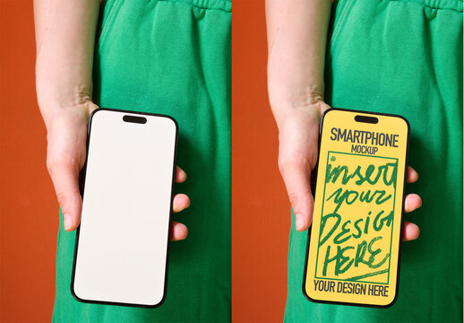 Mockup of mobile phone screen 