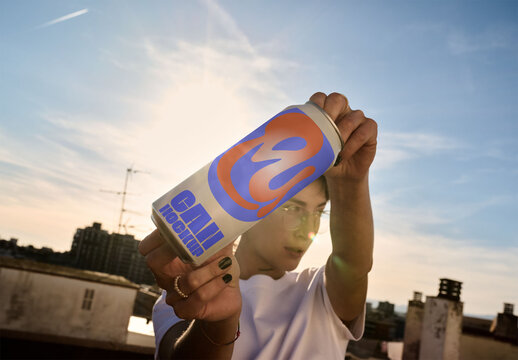 Template of 500 ml 16,9 oz can