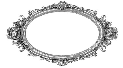 Doodle picture frame, hand drawn line vintage border, classic gallery empty decor vector baroque art. Ornamental decoration design elements, round, heart, oval shapes, swirl arch. Picture frame 