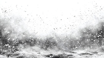 Dynamic falling snow and particle blizzard effect high quality file features a white background perfect for creating intense winter storms grunge textures or cinematic VFX overlays Stock Illustration